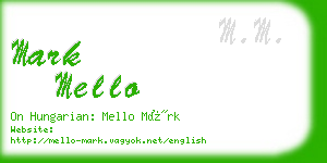 mark mello business card